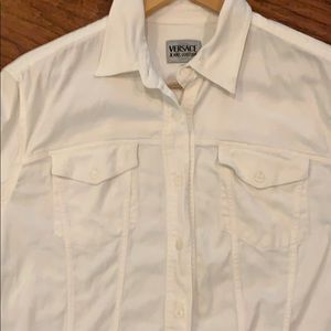 Versace Jeans Couture Vintage white button szL